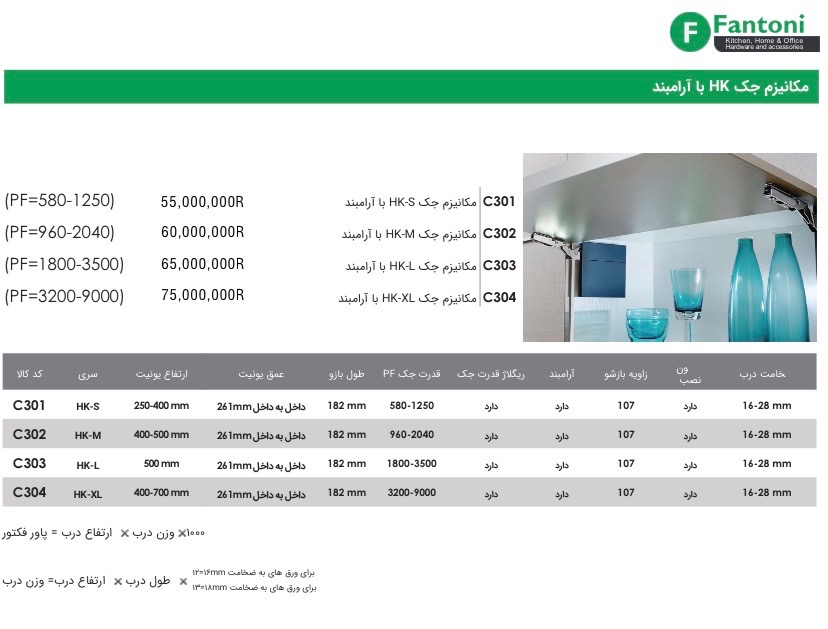 مکانیزم جک ارام بند HKفانتونی