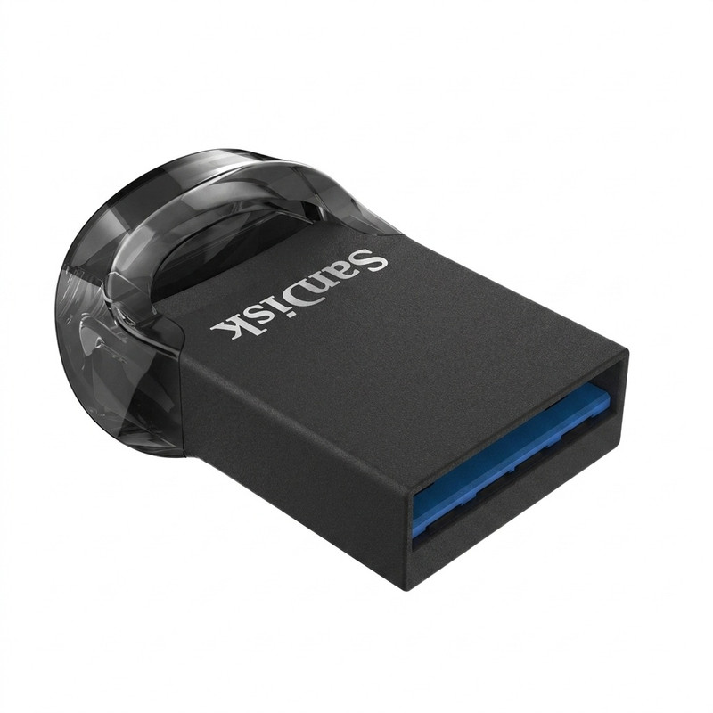 فلش مموری 64 گیگابایت سن دیسک مدل ULTRA FIT SDCZ430 با رابط USB 3.2، طراحی بندانگشتی و سرعت خواندن تا 300 مگابایت بر ثانیه - مشکی مات