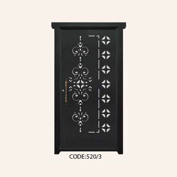 درب یک لنگه فلزی CNC طرح 520