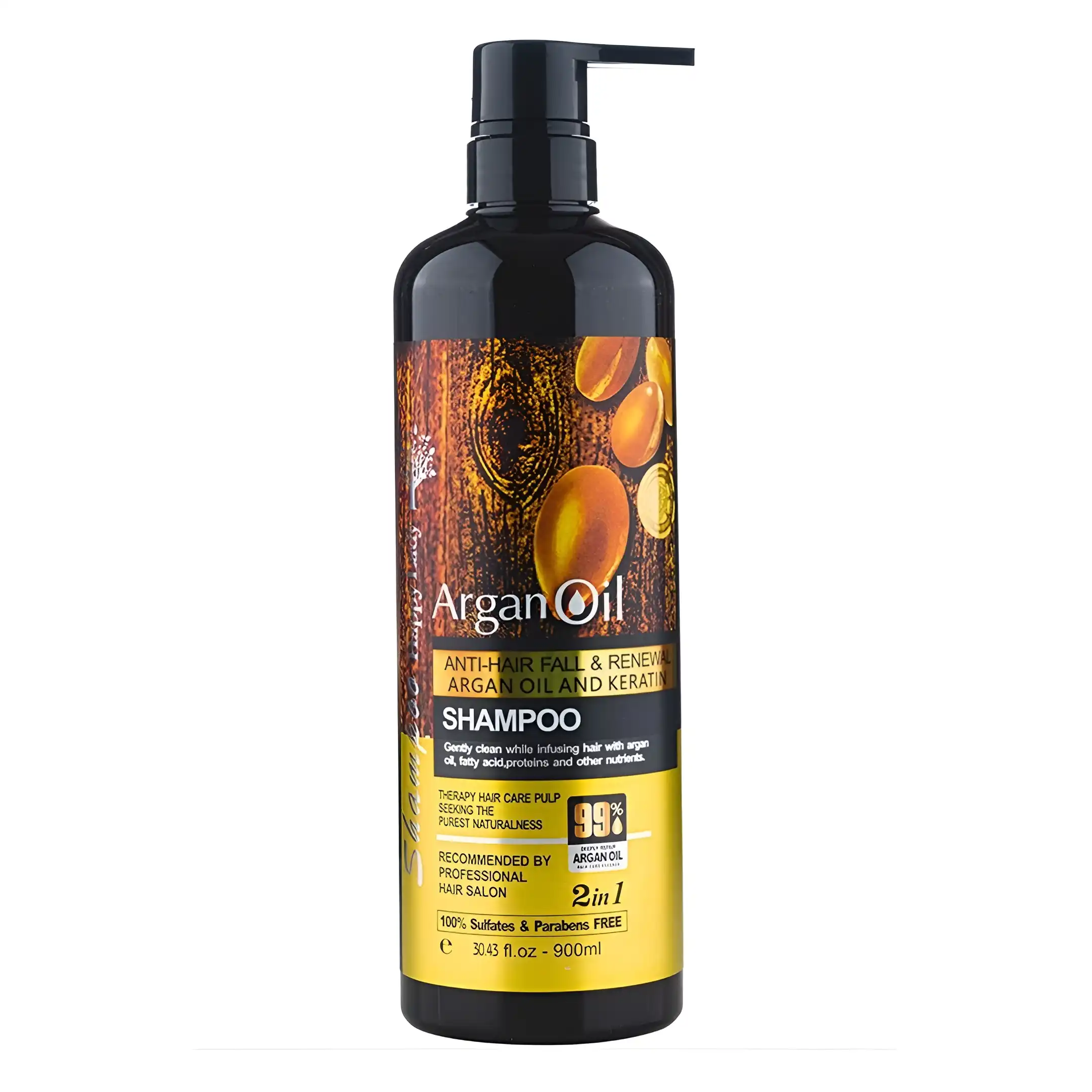 شامپو ضد ریزش آرگان و کراتین لایتنس Lightness Argan Oil & Keratin Shampoo حجم 900 میل