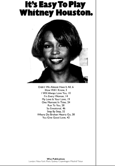 It’s Easy To Play Whitney Houston