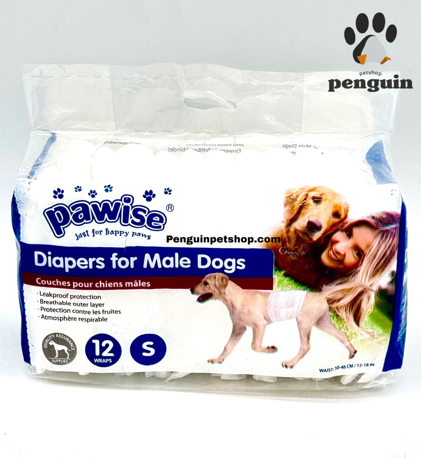 پوشک بهداشتی سگ ماده Pawise Diapers size S