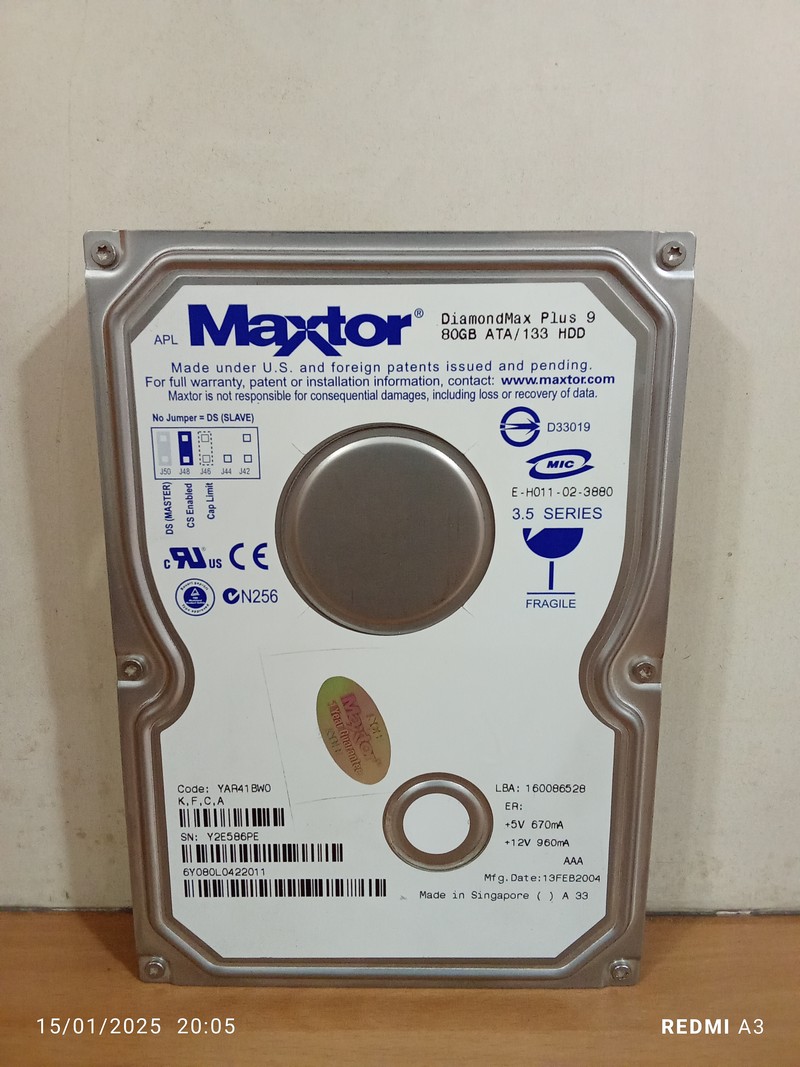 هارد 80 گیگ MAXTOR(کدHD-M-PE)-استوک