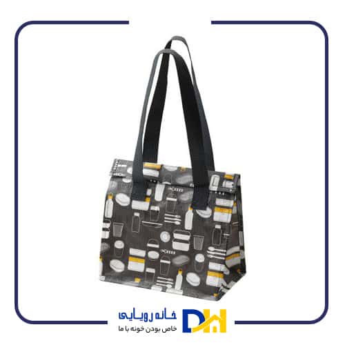 کیف غذا طرحدارمشکی ایکیا FLADDRIG