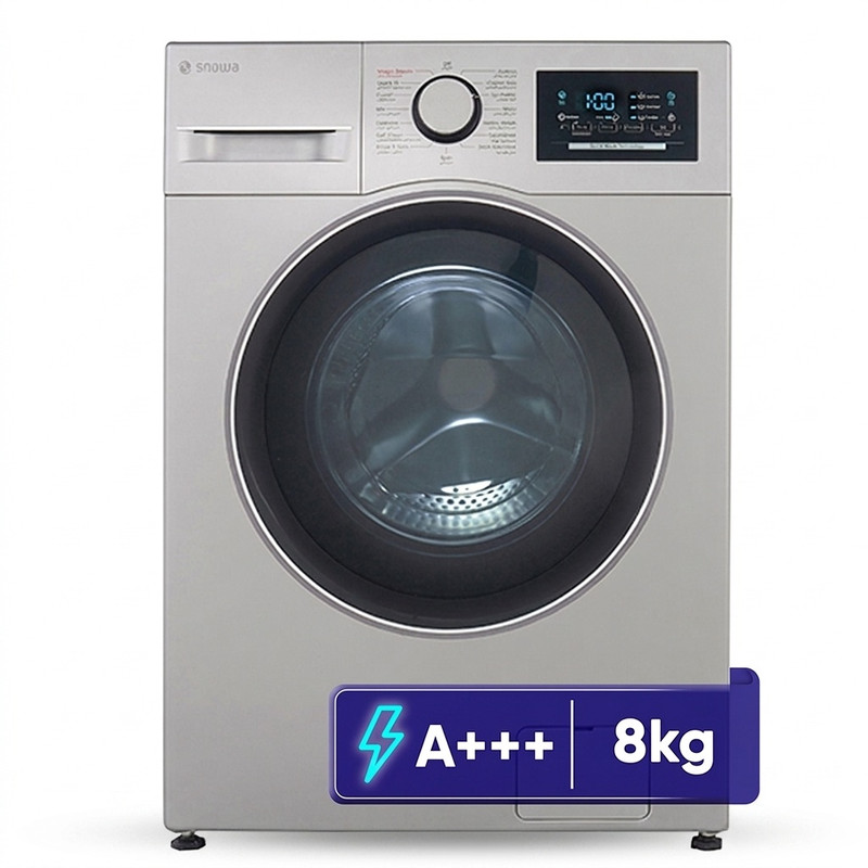 ماشین لباسشویی 8 کیلوگرم اتوماتیک اسنوا مدل SWM-A81S - سفید