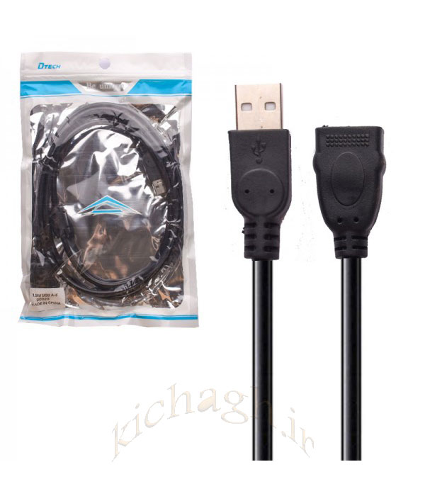 کابل افزایش طول USB A-F برد دار دی تک (DTECH) طول 1.5 متر مدل 20029