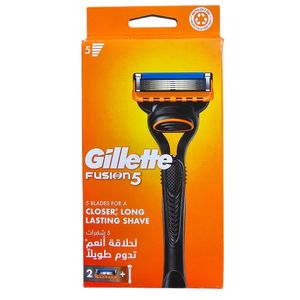تیغ خودتراش ژیلت اصل فیوژن 5 لبه با 2 سر یدک Gillette Fusion 5