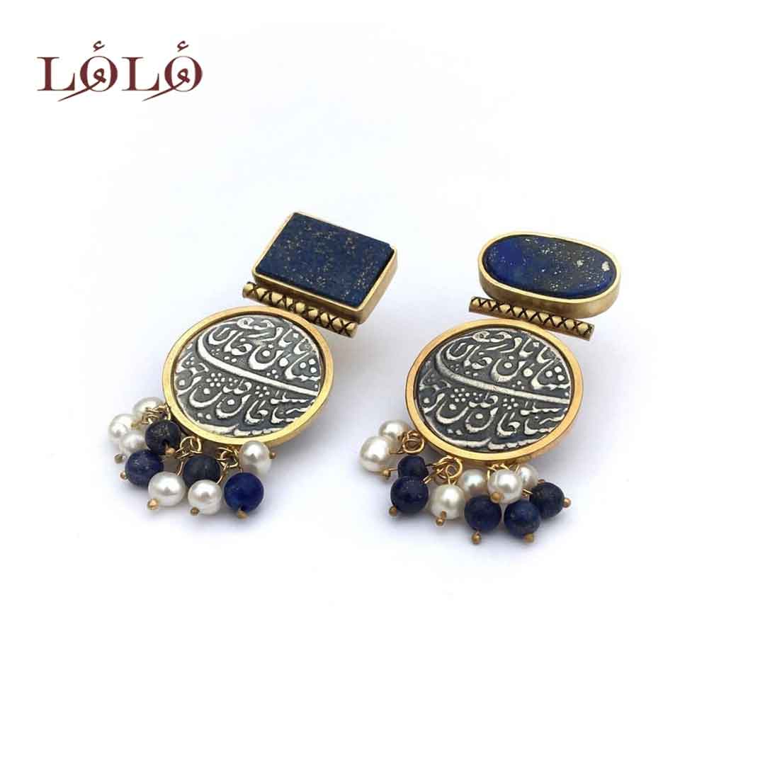 گوشواره لاجورد و سکه