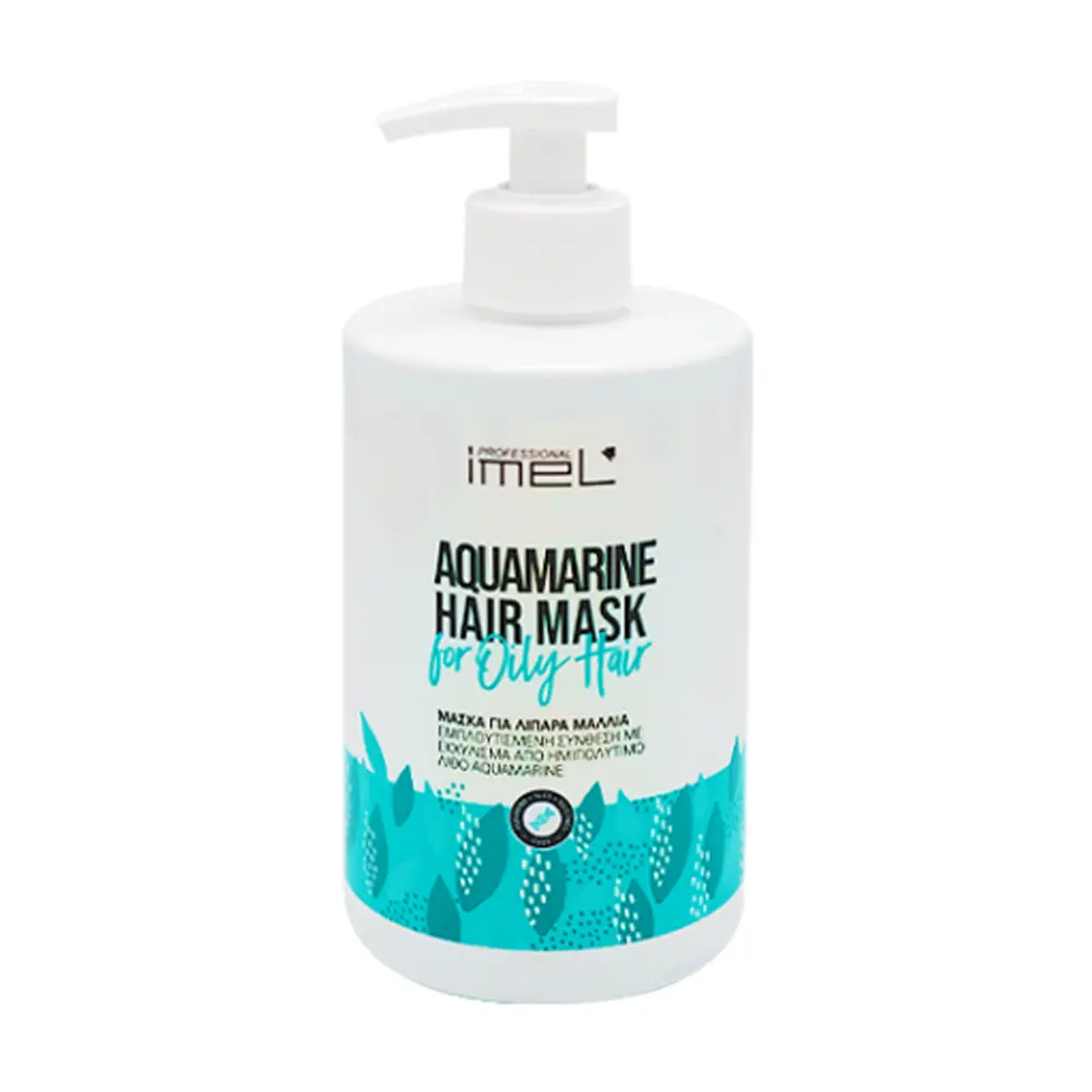 ماسک موی آکوامارین ایمل 500 میل مناسب برای موهای چرب Imel Aquamarine Hair Mask For Oily Hair