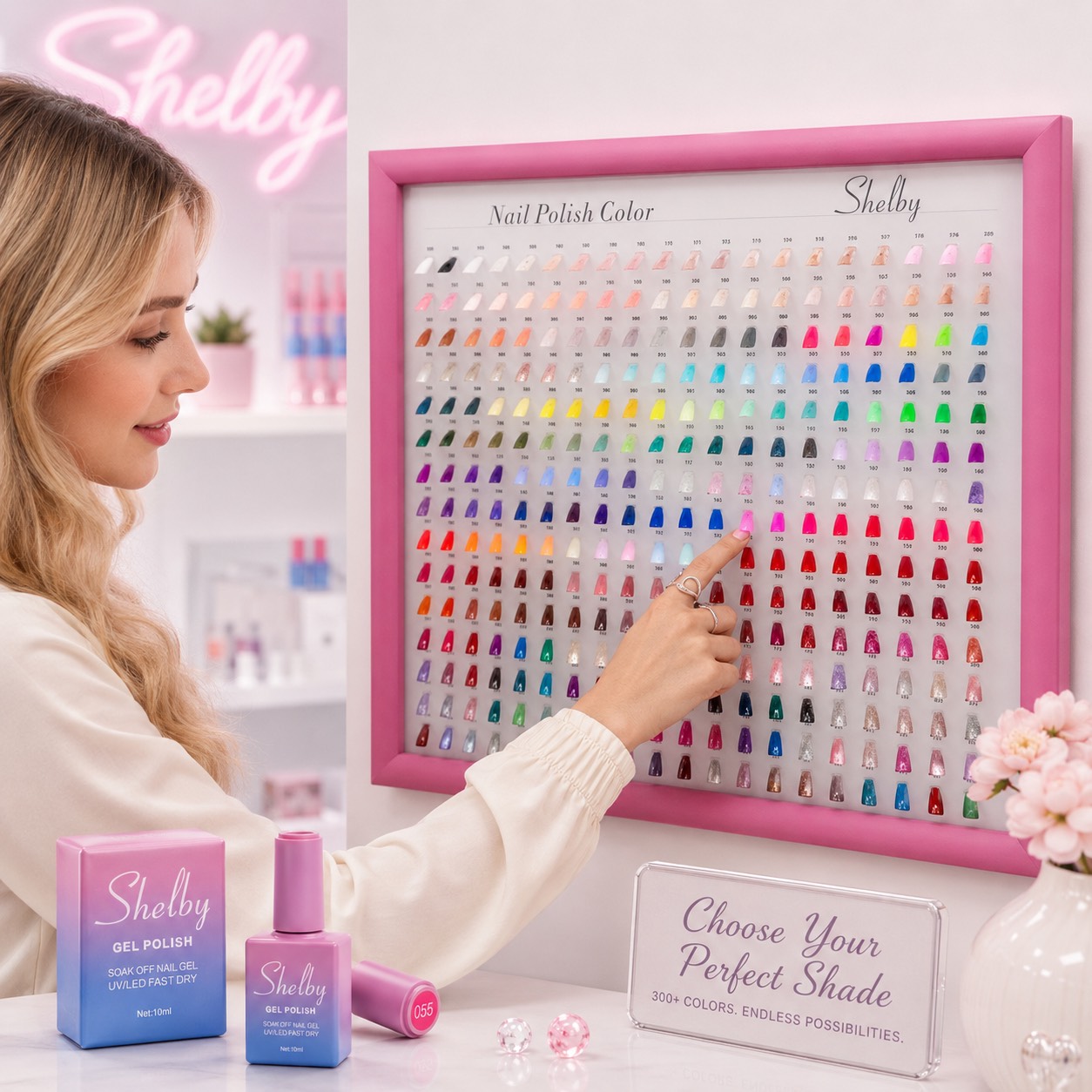 کالیته دیواری ناخن ۳۰۰ عددی بدون رنگ- شلبی Shelby