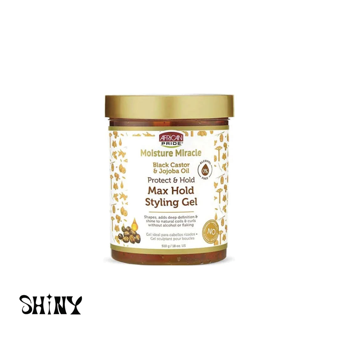 ژل استایل قوی روغن کرچک سیاه و جوجوبا افریکن پراید