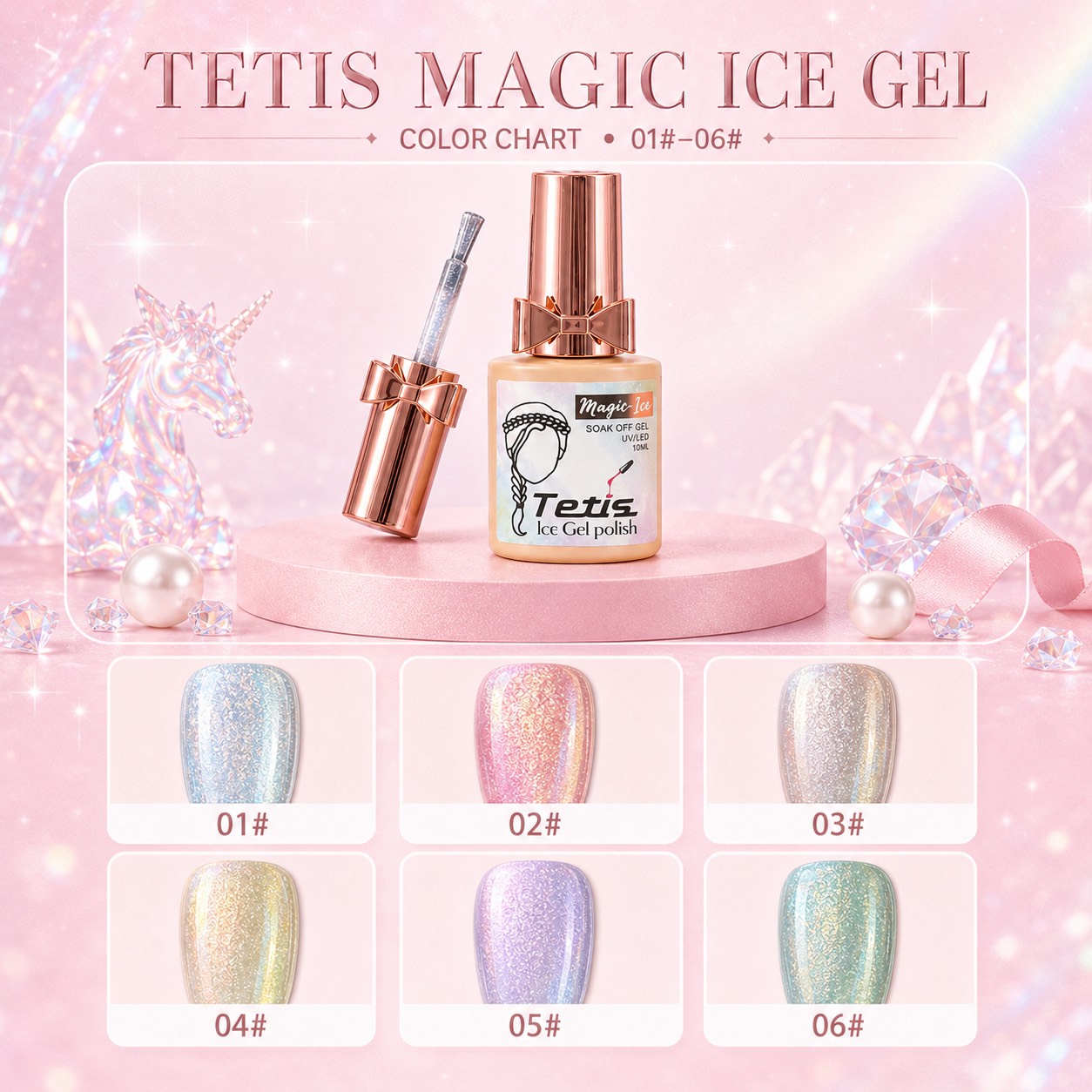 لاک ژل آیس مجیک ۱۰ میل تتیس Tetis