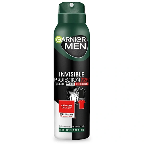 اسپری دئودورانت ۷۲ ساعته گارنیر مدل Mineral Extreme Protection ANTI-MARKS حجم 150 میل
