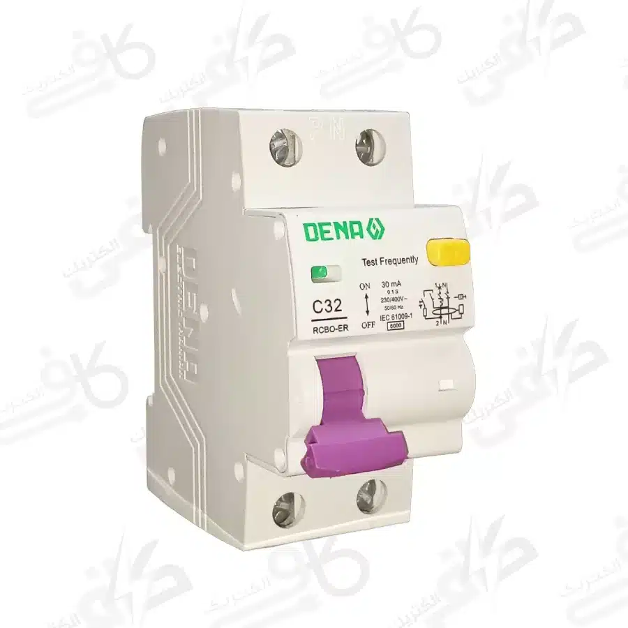 فیوز محافظ جان 1 فاز 32 آمپر دنا الکتریک RCBO ترکیبی