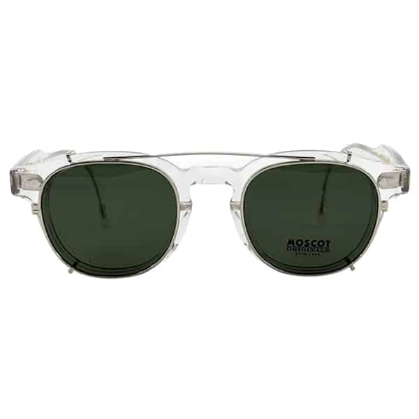 عینک کاوردار موسکات دسته‌عصایی شفاف Moscot Lemtosh