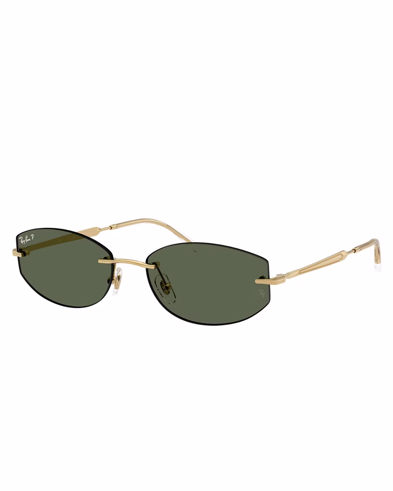 عینک آفتابی زنانه ریبن مدل RayBan RB3792 - بدون فريم دسته طلايي عدسي سبز