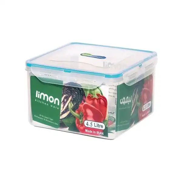 ظرف فریزری مستطیل 4/5 لیتری لیمون کد 82435 - آبی