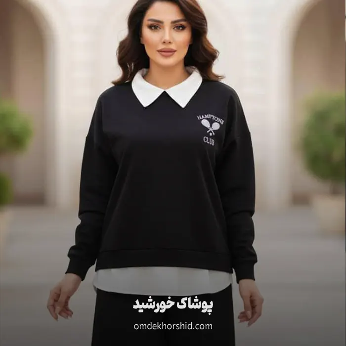 تونیک بیستبالی یقه سفید