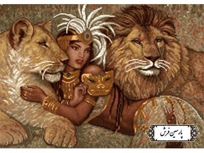 نخ و نقشه تابلو فرش آموزشی کلوپاترا - کد NA7023