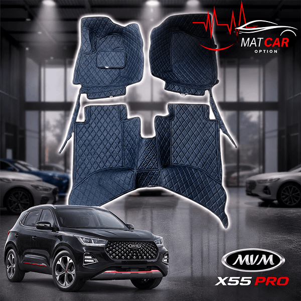 کفپوش چرمی گلدوزی 7 بعدی mvm x55 poro