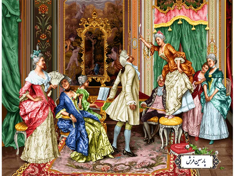 نخ و نقشه تابلو فرش فرانسوی طرح فوت شمع - کد NF2298