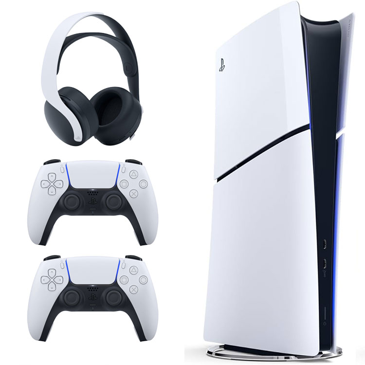 ps5 slim Digital 2016 + دسته بازی+ هدست Pulse 3D