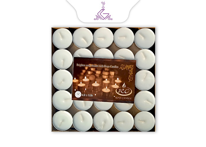 شمع وارمر 100 تایی برند رویا ROYA CANDLE - سفید