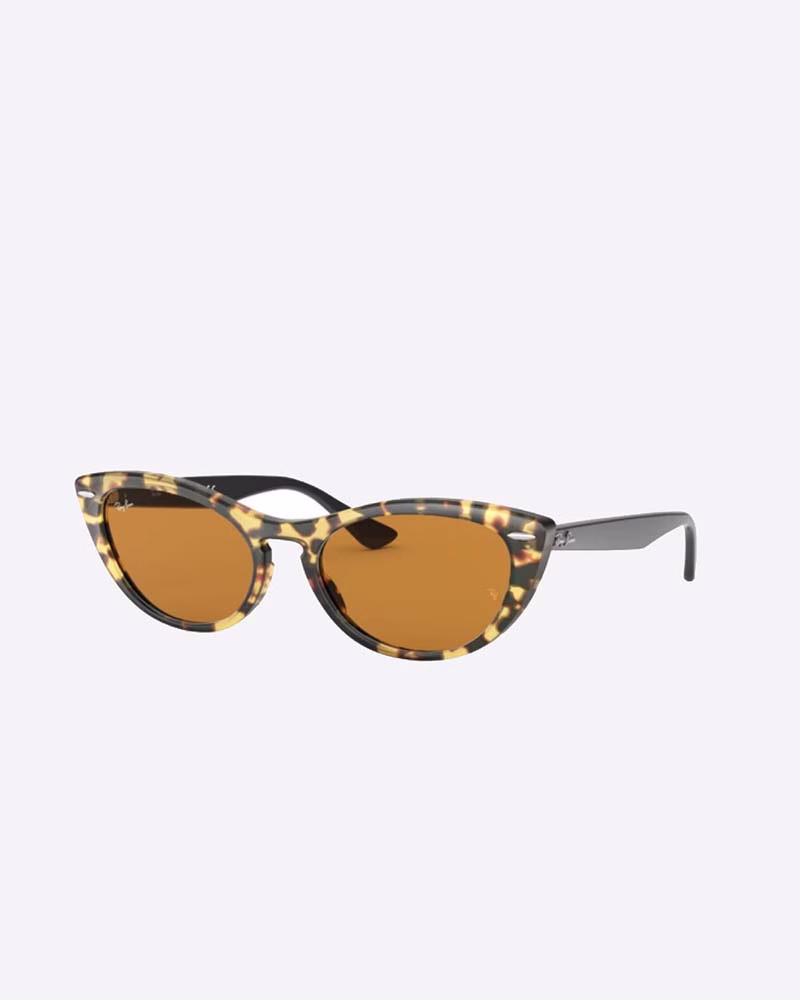 عينک آفتابی زنانه ريبن مدل RayBan RB4314-N NINA - هاوانا دسته مشكي عدسي قهوه اي
