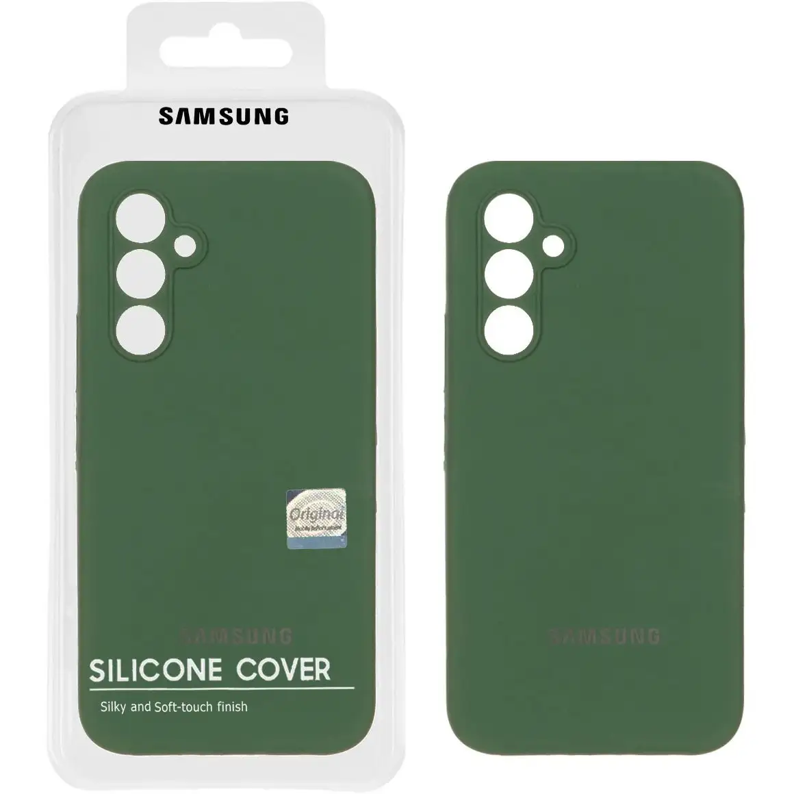 قاب سیلیکونی پاککنی اورجینال Master Quality سامسونگ Galaxy A54 مدل Silicone Cover (پکدار) - سبز تیره