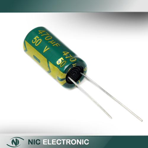 خازن الکترولیتی 470UF/50V-10X20-105C-GREEN