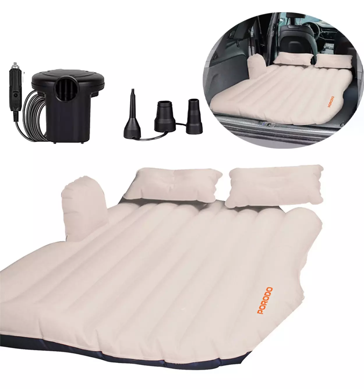 تشک بادی خودرو پرودو Porodo car Mattress Beige