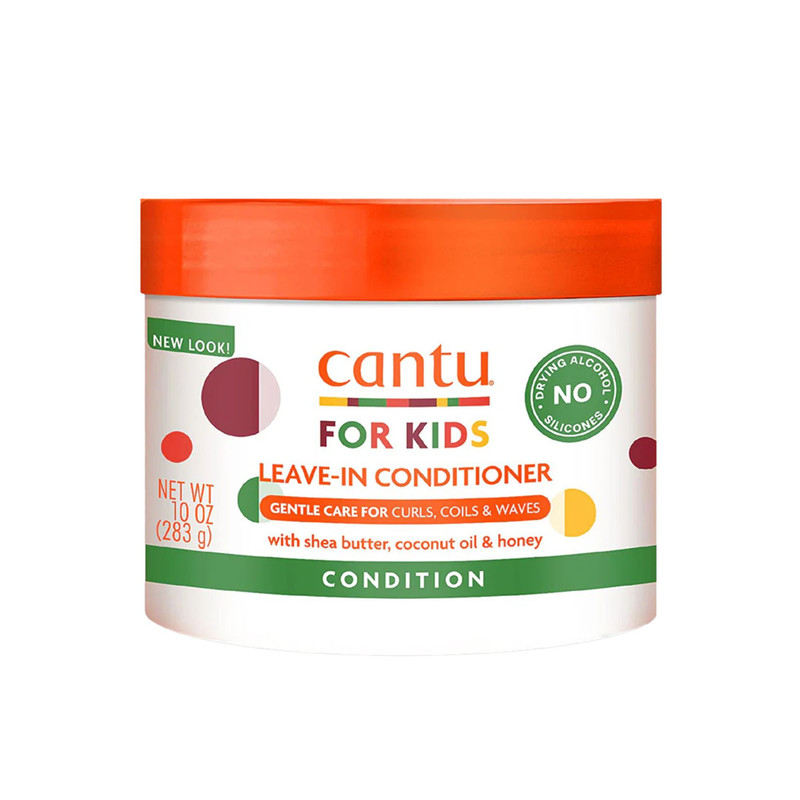 کرم نرمکننده بدون آبکشی مو کودکان کانتو Cantu For Kids Leave-In Conditioning Cream حجم 453 گرم | آبرسان و نرمکننده مو، مناسب موهای فر و موجدار