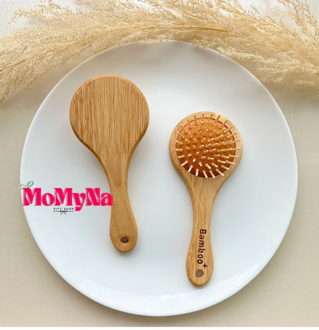 برس مو چوبی بامبو گرد سایز کوچک
