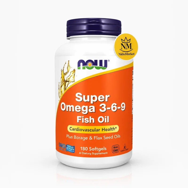 سافت ژل امگا 3-6-9 ناو NOW Super Omega 3-6-9 - 180 عددی