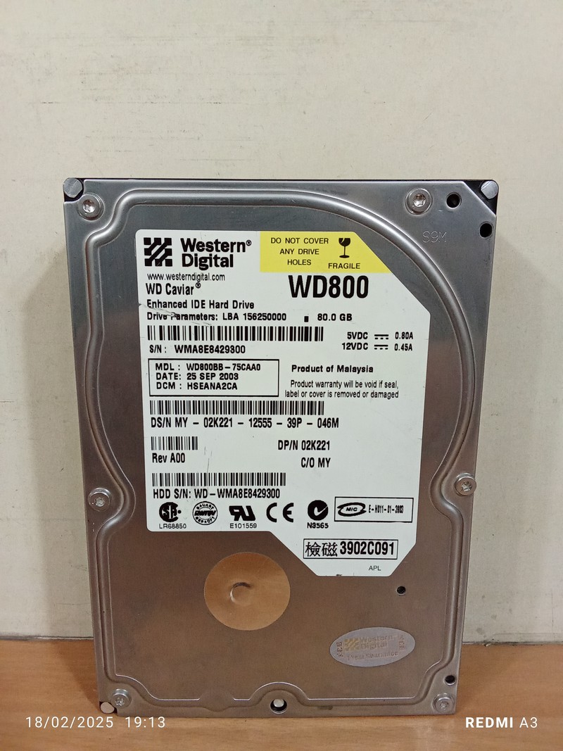 هارد 80گیگ WESTERN-استوک(کد HD-M-300)