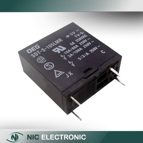 رله 5V کتابی 4 پایه ژاپنی مارک OEG کد SDT-S-105LMR
