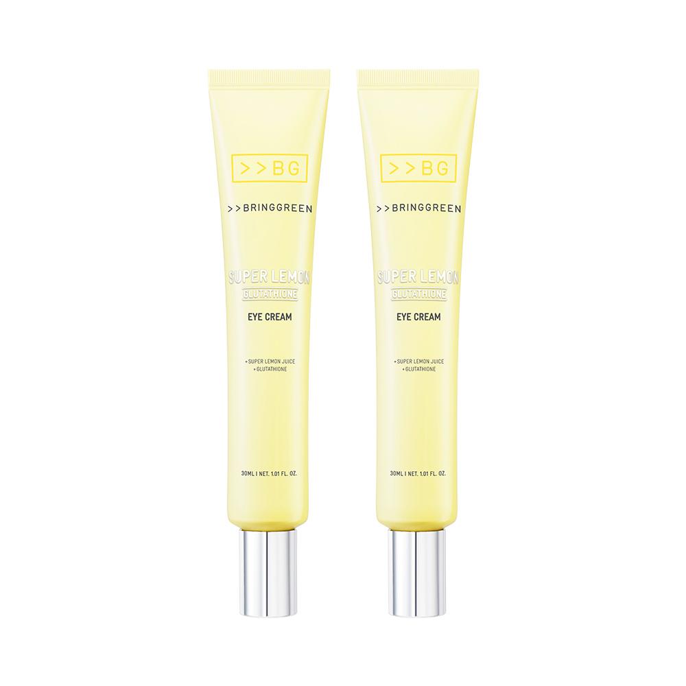 پک 2 عددی کرم دور چشم سوپر گلوتاتیون لیمو سبز برینگ گرین BringGreen Super Lemon Glutathione Eye Cream 30mL