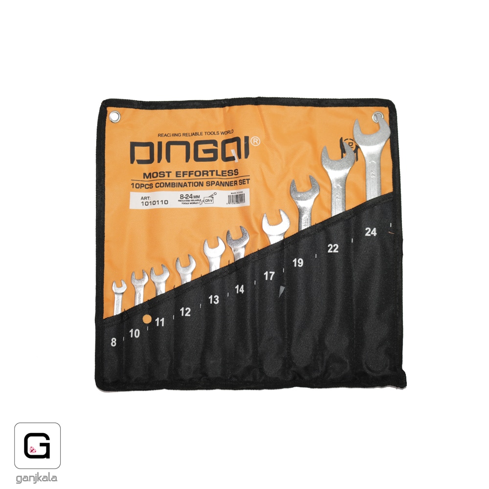 آچار یکسر رینگ 10 عددی دینگی DINGQI