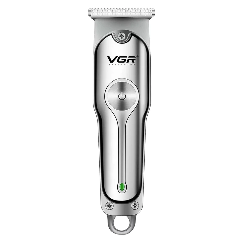 ماشین اصلاح موی سر و صورت وی جی ار مدل V-071 با تیغه دوار روکش الماس، موتور 8500 دور در دقیقه، باتری 600 میلی‌آمپر ساعت، شارژ USB، استفاده خشک و مرطوب و شانه قابل تنظیم دستی