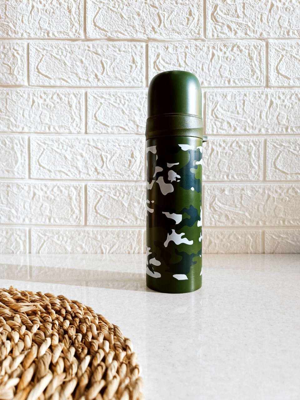 تراول ماگ ارتشی 500ML - رنگ های سبز - سبز روشن - طوسی
