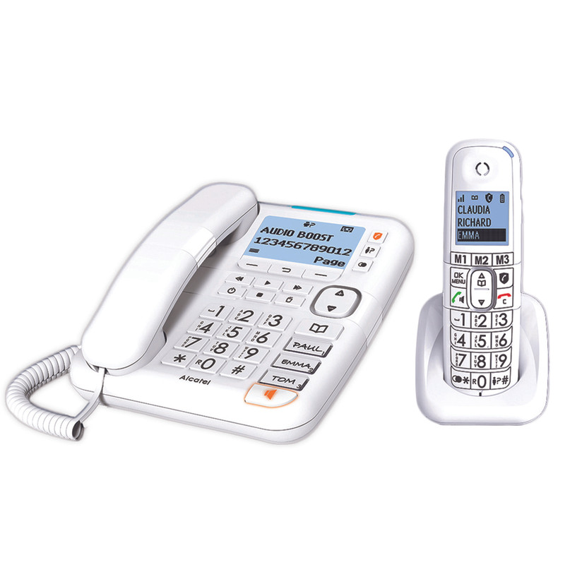 تلفن بی سیم آلکاتل مدل XL785 Combo Voice - سفید