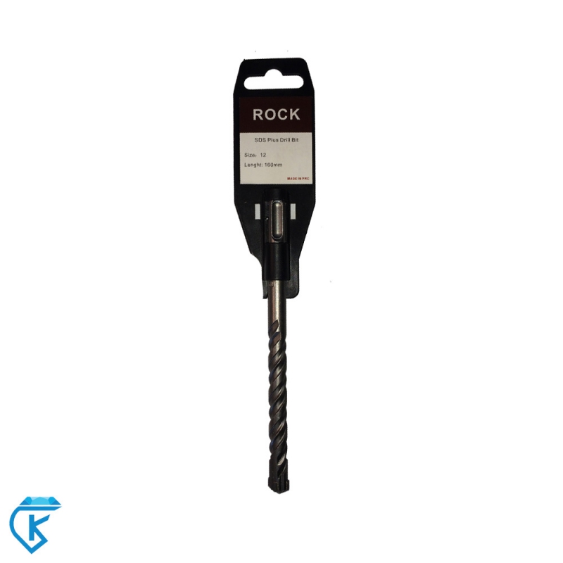 مته چکشی چهار شیار سایز 12 راک Rock طول 160 میلی