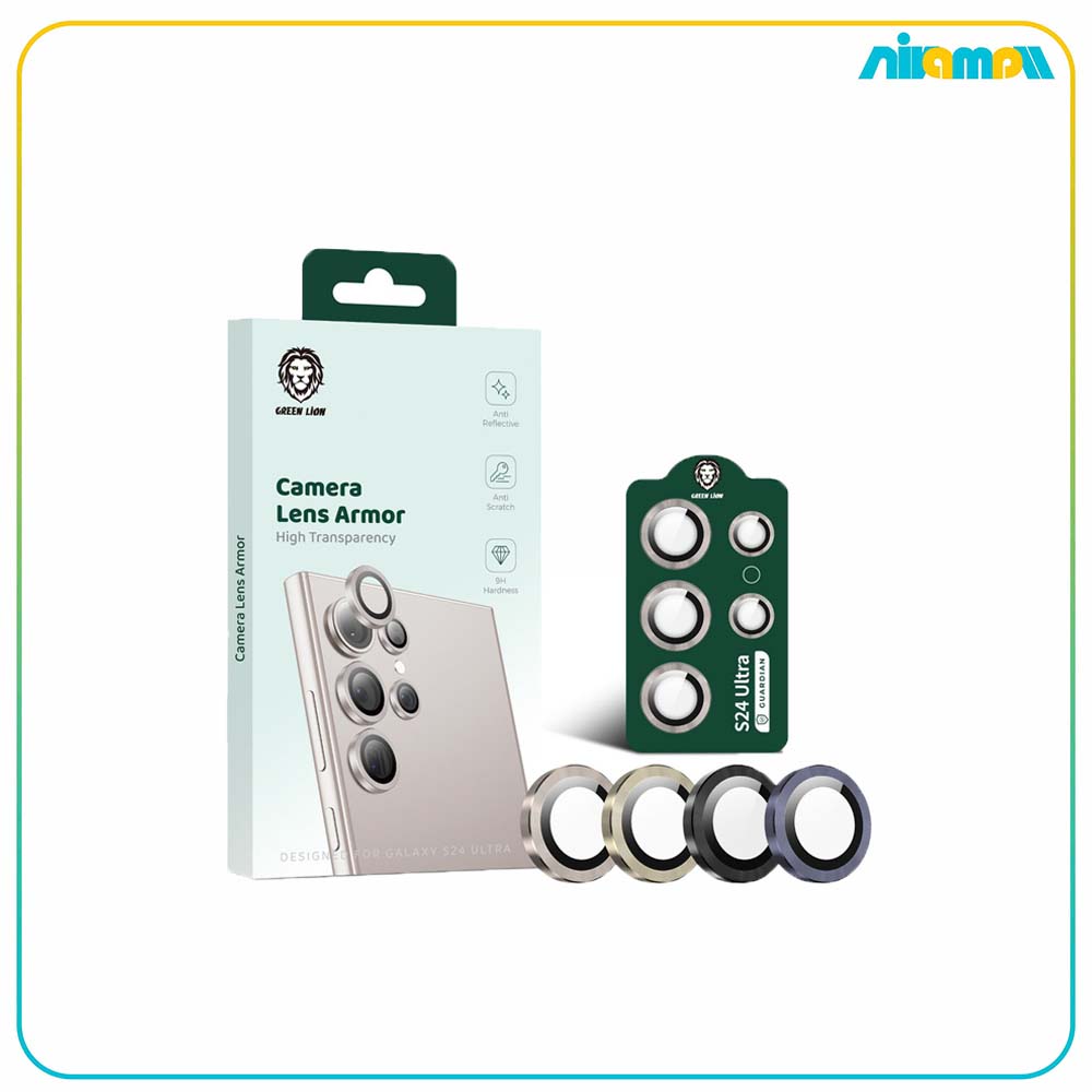 محافظ لنز گرین لاین مدل Armor مناسب برای گوشی موبایل S24 Ultra
