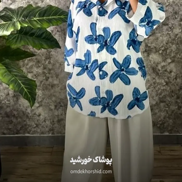 شومیز لفن گل درشت