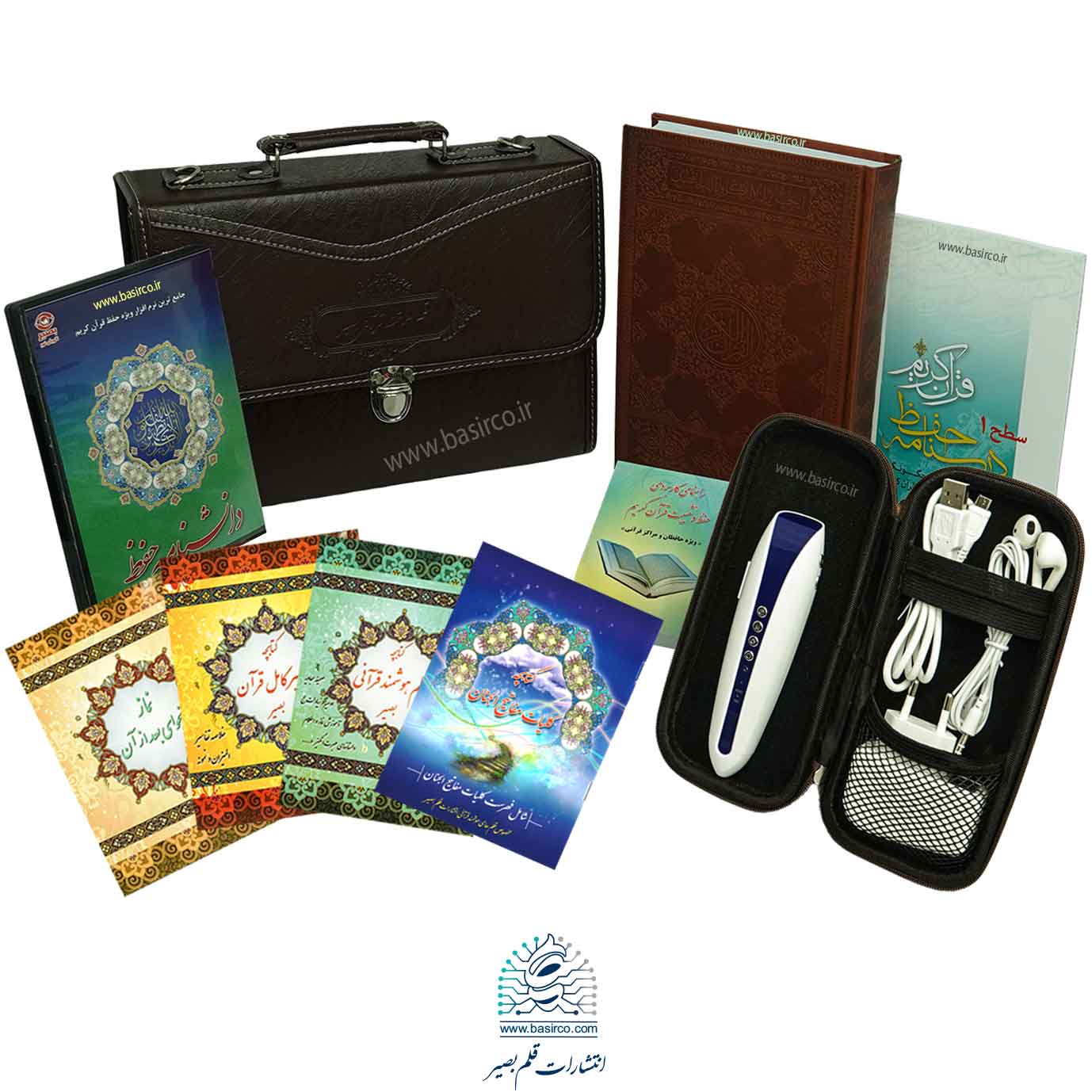 قلم قرآنی بصیر 8 گیگ با قرآن بدون ترجمه 15 سطری (ویژه حفظ قرآن)