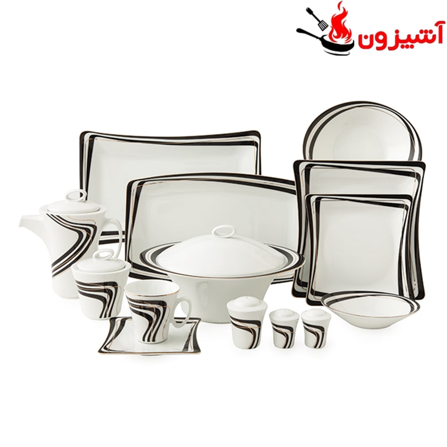 سرویس 97 پارچه 12 نفره طرح زیبرا