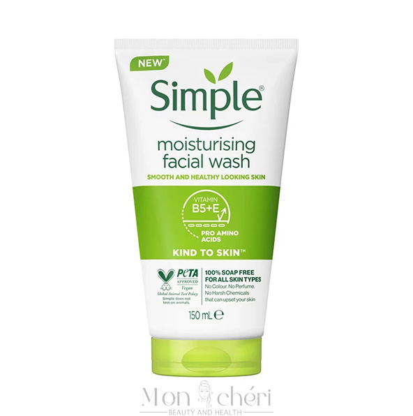 فوم شستشو صورت سیمپل مدل Moisturising حجم 150 میل