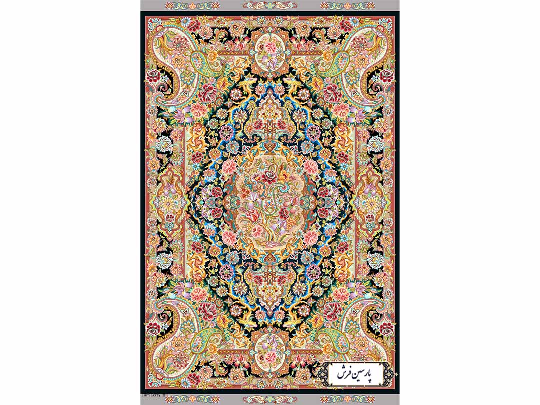 نخ و نقشه قالیچه طرح سالاری ذرع و نیم - کد NZ2865