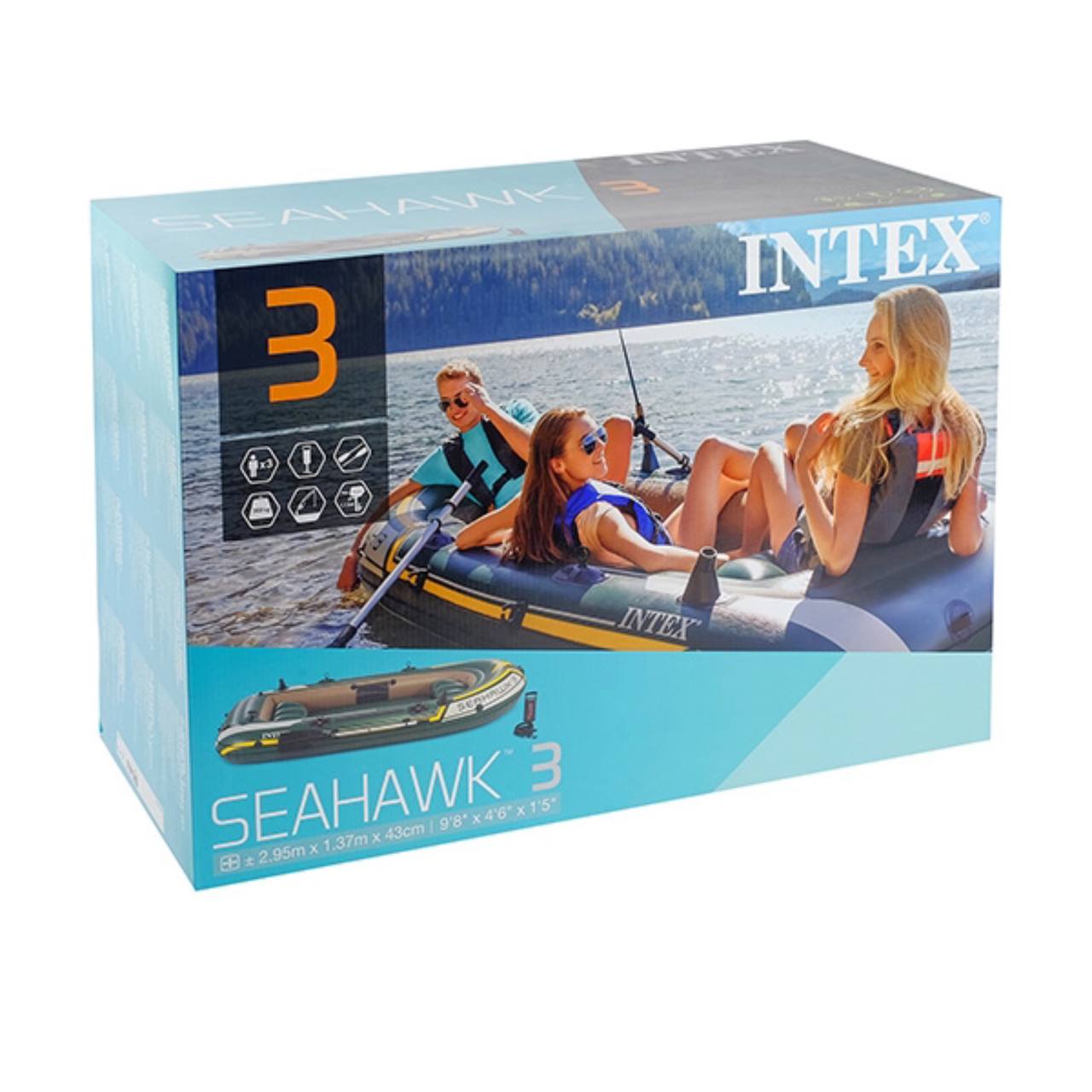 قایق بادی 3 نفره اینتکس مدل سهاک(SEAHAWK)68380