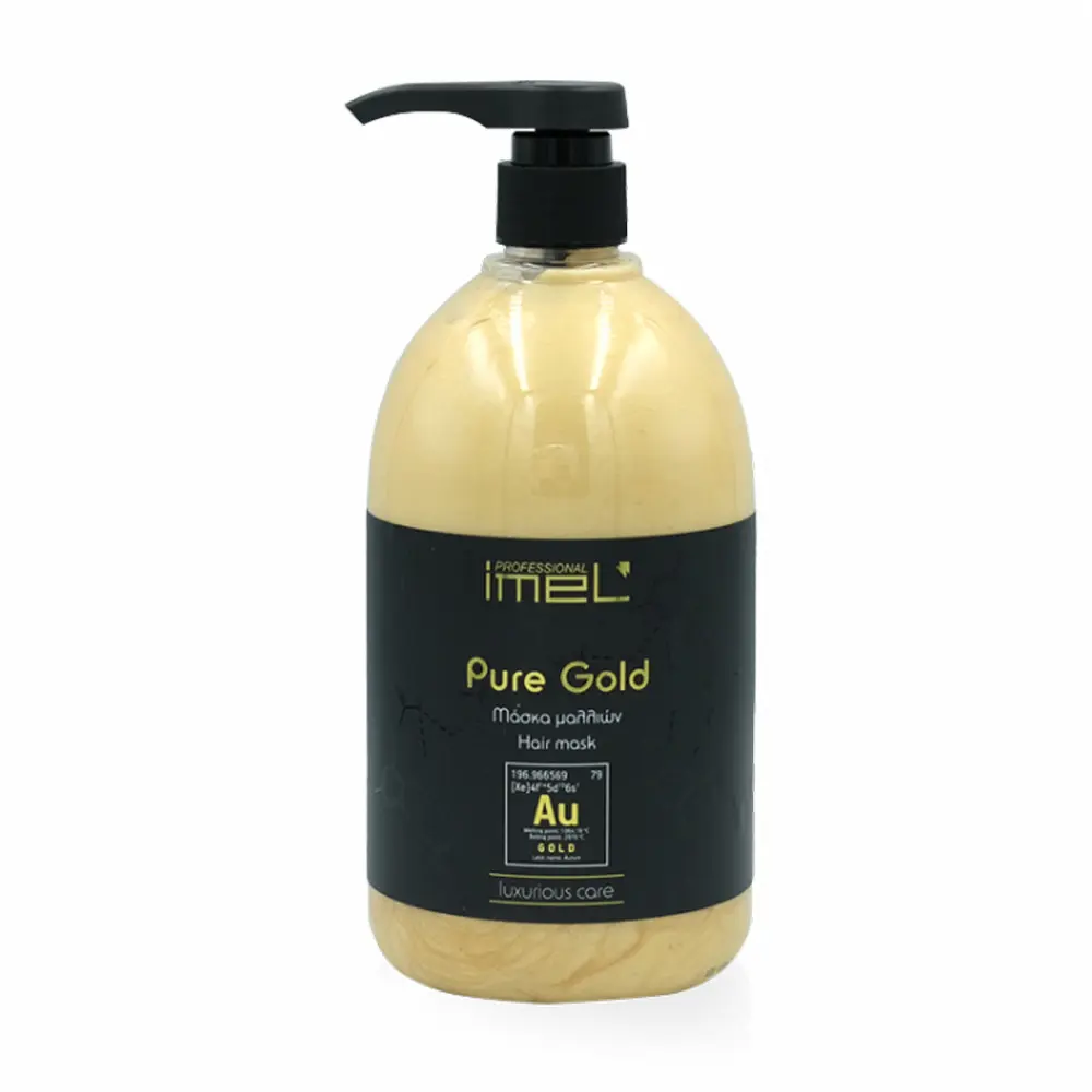 ماسک موی پرو گلد ایمل مناسب موهای آسیب دیده و رنگ شده 1000 میل Imel Pure Gold Hair Mask